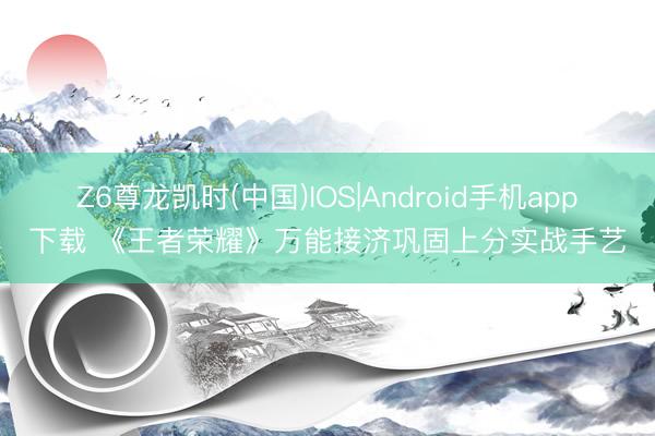 Z6尊龙凯时(中国)IOS|Android手机app下载 《王者荣耀》万能接济巩固上分实战手艺