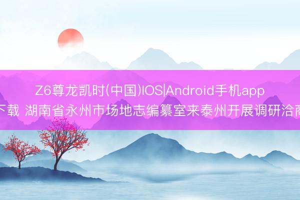 Z6尊龙凯时(中国)IOS|Android手机app下载 湖南省永州市场地志编纂室来泰州开展调研洽商