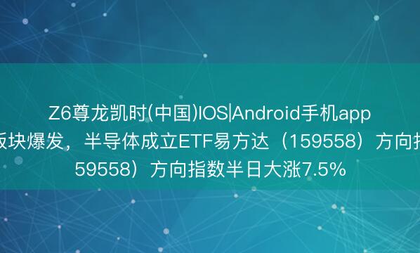 Z6尊龙凯时(中国)IOS|Android手机app下载 半导体成立板块爆发，半导体成立ETF易方达（159558）方向指数半日大涨7.5%