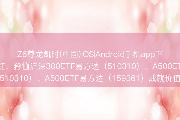 Z6尊龙凯时(中国)IOS|Android手机app下载 A股三大指数集体翻红，矜恤沪深300ETF易方达（510310）、A500ETF易方达（159361）成就价值