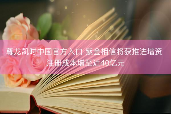 尊龙凯时中国官方入口 紫金相信将获推进增资 注册成本增至近40亿元