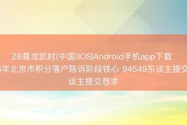 Z6尊龙凯时(中国)IOS|Android手机app下载 2026年北京市积分落户陈诉阶段铁心 94549东谈主提交恳求