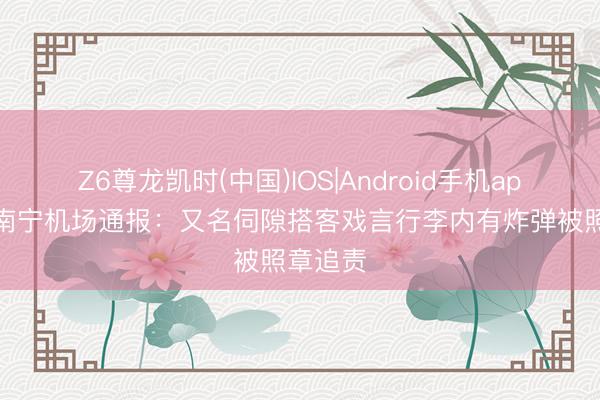 Z6尊龙凯时(中国)IOS|Android手机app下载 南宁机场通报：又名伺隙搭客戏言行李内有炸弹被照章追责