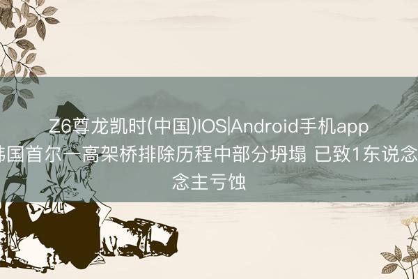 Z6尊龙凯时(中国)IOS|Android手机app下载 韩国首尔一高架桥排除历程中部分坍塌 已致1东说念主亏蚀