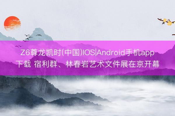 Z6尊龙凯时(中国)IOS|Android手机app下载 宿利群、林春岩艺术文件展在京开幕